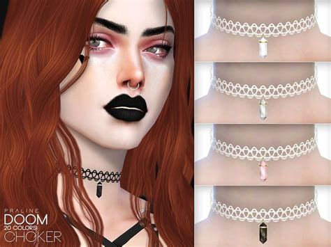 Psdoomchoker Sims 4 Chokers Sims 4 Piercings