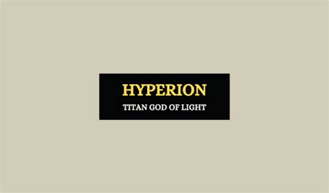 Hyperion – Titan God of Heavenly Light in Greek Mythology - Symbol Sage