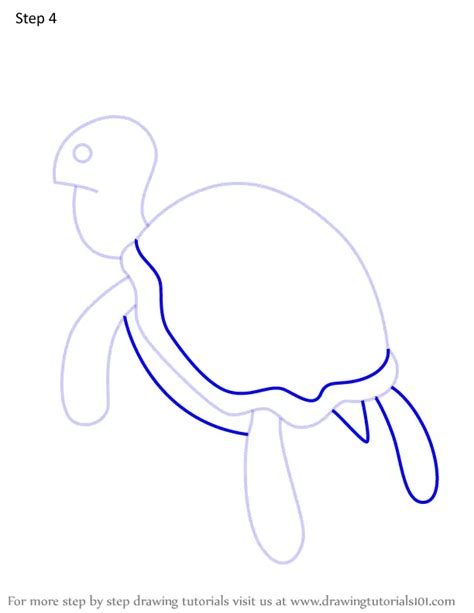 Step By Step How To Draw Representative Sea Turtle From Adventure Time