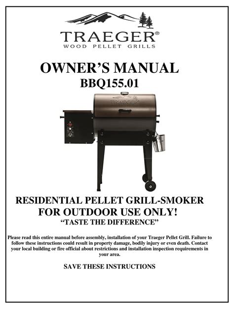 TRAEGER BBQ155.01 OWNER'S MANUAL Pdf Download | ManualsLib