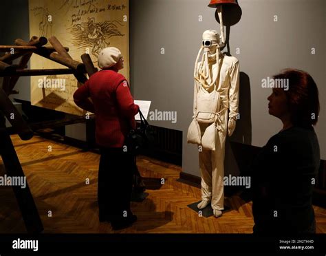 Visitors Look At Models During The Da Vinci Inventions Exhibition In