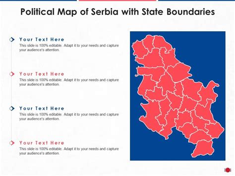 Political Map Of Serbia With State Boundaries Presentation Graphics