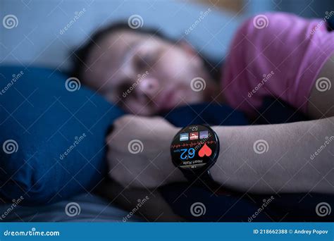 Wearable Sleep Tracking Heart Rate Monitor Smartwatch Stock Photo ...