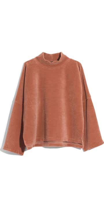 Madewell Texture And Thread Velour Corduroy Mock Neck Top Nordstrom