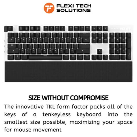 Nzxt Function Tenkeyless Modular Mechanical Keyboard Hot Swappable Black White Flexi Tech