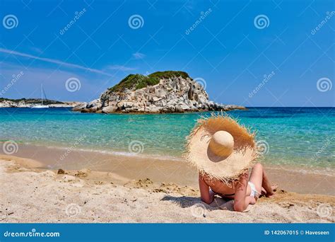 Woman In Bikini On Beach Stock Image Image Of Travel 142067015