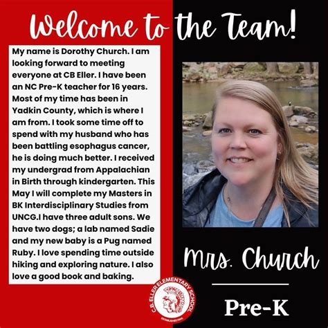 Please Welcome Mrs Dorothy Church Cb Eller Elementary