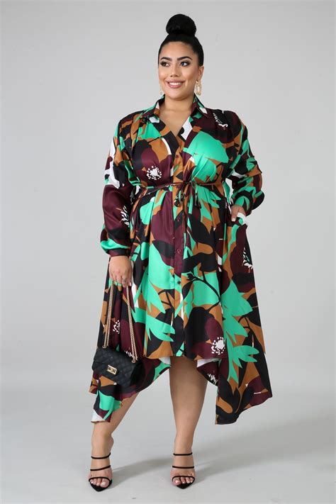 Geometric Print Asymmetric Hem Plus Size Dress Artofit