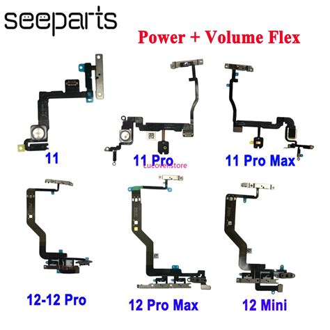 Lu On Off Power Volume Flex Cable For IPhone 11 11Pro 11 Pro Max 12 12