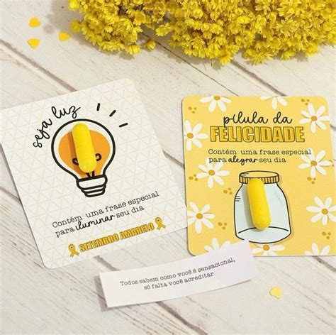 Setembro Amarelo 60 Cards Cápsula Motivacionais Elo7