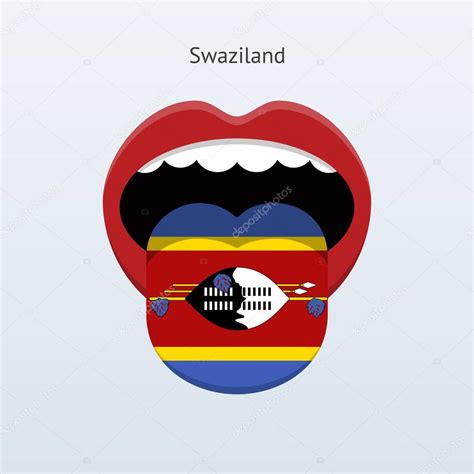 Swaziland Language Abstract Human Tongue Stock Vector Image By