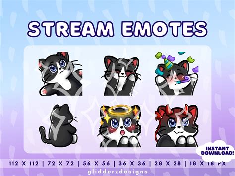 Tuxedo Cat Twitch Emote Jumbo Pack Tuxedo Cat Emotes Etsy Uk