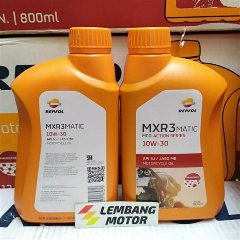 Jual Oli REPSOL MXR3 MATIC 4T 10W30 800cc 800ml Shopee Indonesia