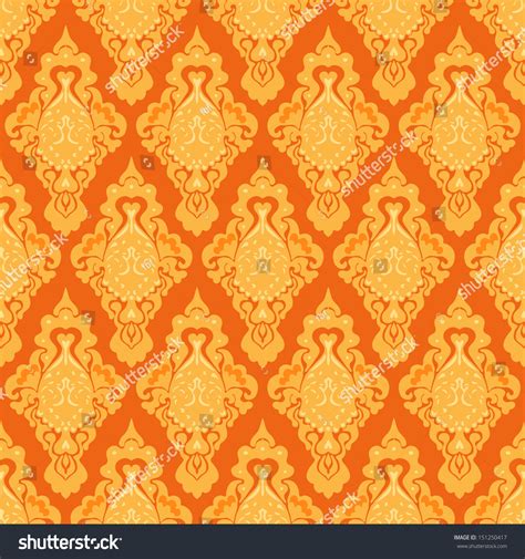 Victorian Damask Seamless Pattern Steampunk Style Stock Vector Royalty