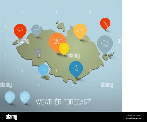 Weather forecast map Stock Vector Images - Alamy