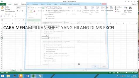 Cara Menampilkan Sheet Di Microsoft Office Excel Youtube