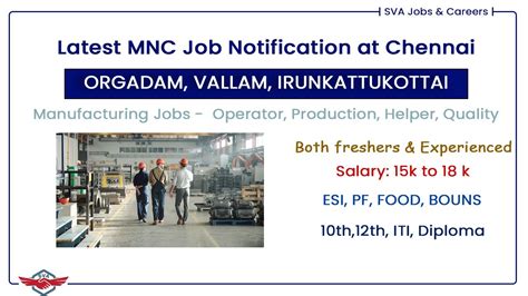 Today S Latest MNC Job Vacancies At Chennai ORGADAM VALLAM