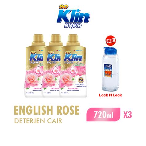 Jual Soklin Deterjen Cair In Softener English Rose Botol Ml X