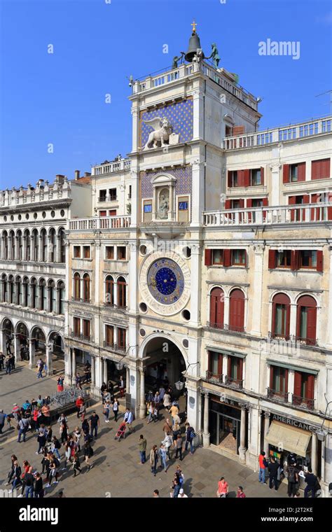 The Clock Tower In Venice St Mark S Square Piazza San Marco Venice