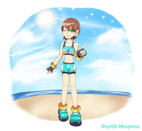 Swimsuit Aile Mega Man X Dive Style By Angies Hedgefox On Deviantart