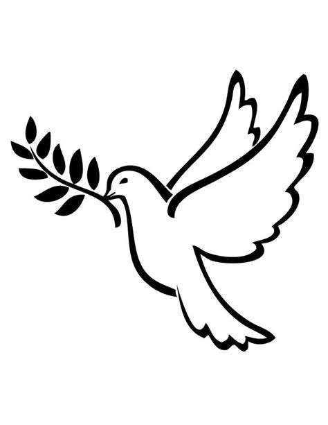 Peace White Dove With Olive Branch Clipart Best