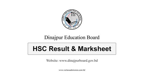 Dinajpur Board Hsc Result Marksheet Dinajpurboard Gov Bd