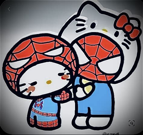 Hello Kitty And Spider Man Hello Kitty Drawing Hello Kitty Lego Walpaper Hello Kitty