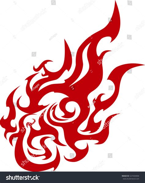 Flame Tribal Stock Vector Illustration 527434900 Shutterstock