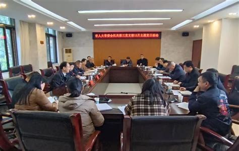 市人大常委会机关第三党支部举行全体党员大会