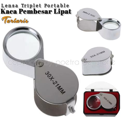 Jual Lensa Triplet Portable Kaca Pembesar Lipat Terlaris Shopee Indonesia