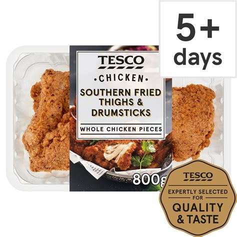 Tesco Southern Fried Chicken Thighs And Drumsticks 800g Tesco Groceries