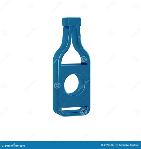 Icono De Botella De Cerveza Azul Aislado En Fondo Transparente Stock