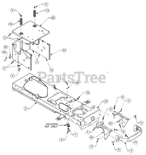 Cub Cadet Lt 1018 13al11cg712 Cub Cadet 42 Lawn Tractor Frame