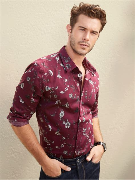 Luxe Majestic Floral Shirt, Majestic Floral Purple, Size: XS | Men ...