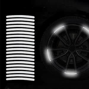 Amazon 20pcs Safety Reflective Stickers Reflective Wheel Stripe