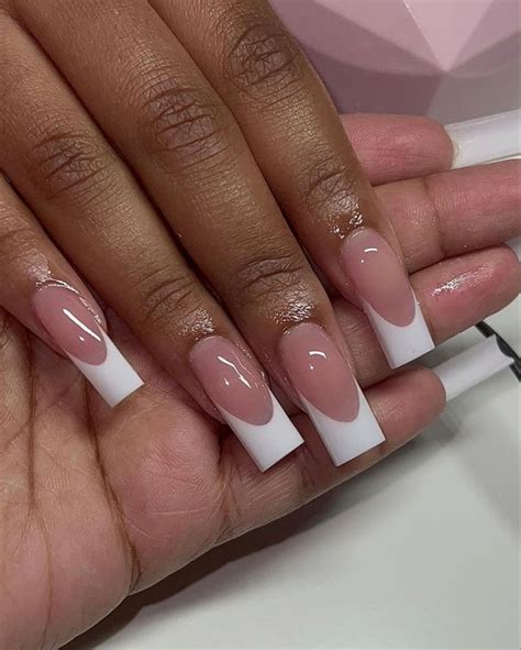 French Tip Acrylic Nails Short Square Acrylic Nails Acrylic Nails