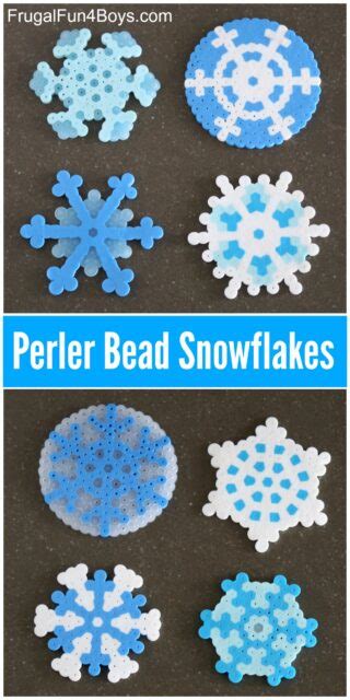 Design Beautiful Perler Bead Snowflakes - Frugal Fun For Boys and Girls