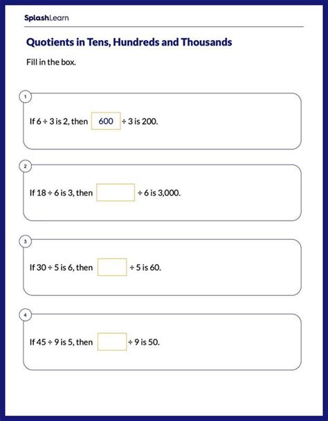 Place Value Worksheets For Th Graders Online Splashlearn Page