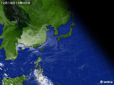 過去の気象衛星日本広域2023年12月18日 日本気象協会 Tenkijp