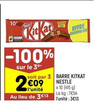 Promo Barre Kit Kat Nestl Chez Leader Price Icatalogue Fr