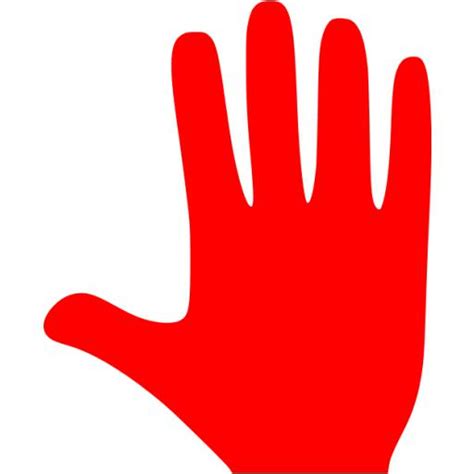 Red Whole Hand Icon Free Red Hand Icons