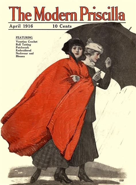 An Advertisement For The Modern Pisica Featuring Two Women In Red Coats