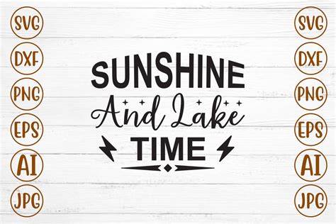 Sunshine And Lake Time SVG Graphic By Svgmaker Creative Fabrica