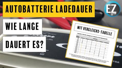 Autobatterie Ladezeit Wie Lange Dauert Es Eine 12 V Batterie Zu Laden