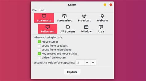 Installare Kazam Su Ubuntu DUMMY X