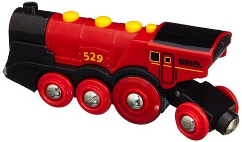 Brio Battery Operated Mighty Red Action Locomotive Green Toys