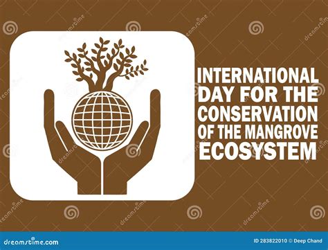 International Day For The Conversation Of The Mangrove Ecosystem Vector