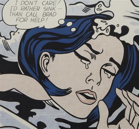 After Roy Lichtenstein "Drowning Girl" color