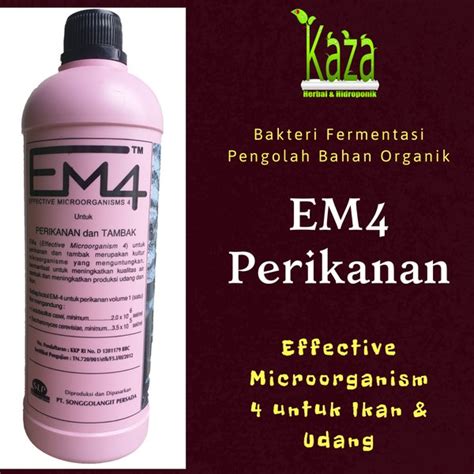 Jual Bakteri Pengurai EM4 Pink Perikanan Tambak 1 Liter Di Lapak Kaza