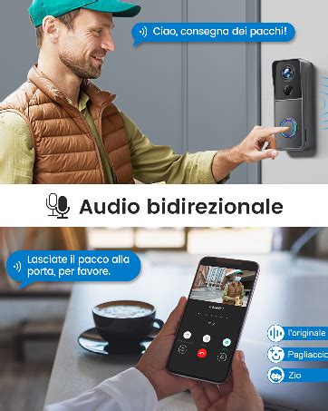 Xtu K Hd Videocitofono Wifi Campanello Senza Fili Da Esterno